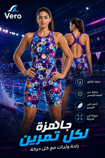 Vero Girls Training Swimsuit – Aqua Bloom